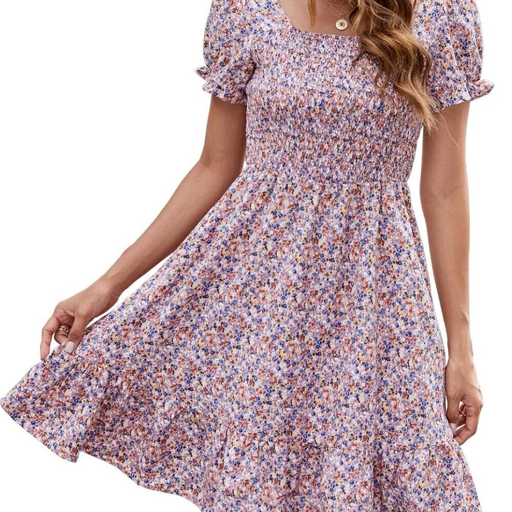 Women's Summer Dress Viscose Elastane Knee-Length Casual Pockets A-Line